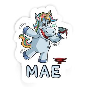 Wine Unicorn Sticker Mae Image