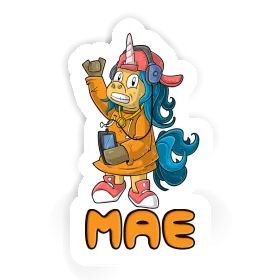 Licorne hip-hop Autocollant Mae Image