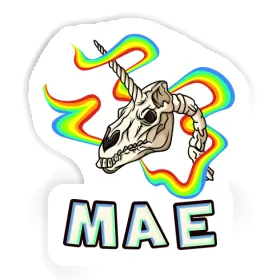 Mae Autocollant Crâne de licorne Image