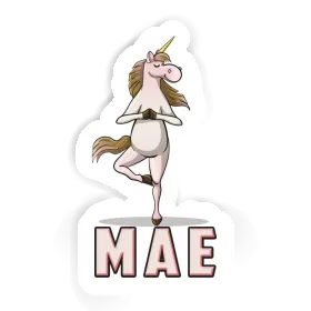 Mae Sticker Yoga Unicorn Image