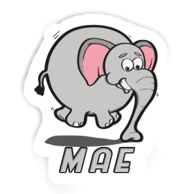 Sticker Jumping Elephant Mae Image