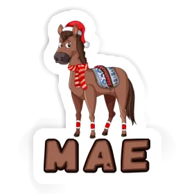 Sticker Mae Christmas Horse Image