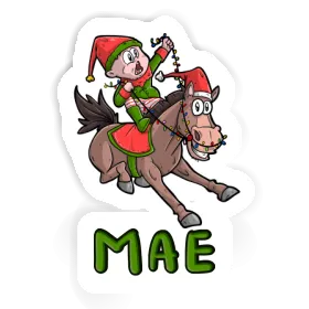 Autocollant Mae Cheval de Noël Image