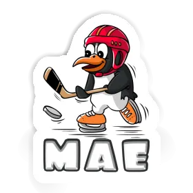 Eishockey-Pinguin Aufkleber Mae Image