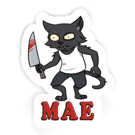 Sticker Psycho Cat Mae Image