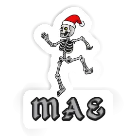 Sticker Mae Weihnachts-Skelett Image