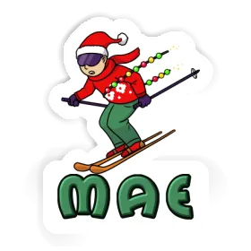 Sticker Mae Weihnachtsskifahrer Image