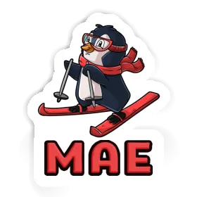 Mae Sticker Skifahrerin Image