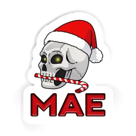 Mae Sticker Christmas Skull Image