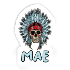 Sticker Mae Indian Skull Image