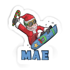 Sticker Christmas Snowboarder Mae Image