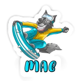 Snowboarder Sticker Mae Image