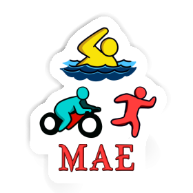 Mae Sticker Triathlete Image