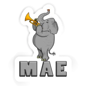 Sticker Trumpet Elephant Mae Image