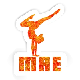 Mae Sticker Yoga Woman Image