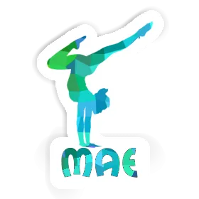 Sticker Yoga-Frau Mae Image