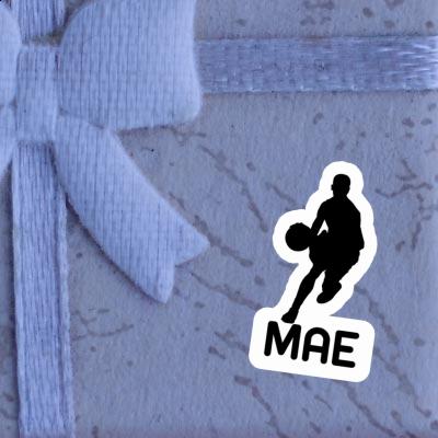 Sticker Mae Basketball Player Notebook Image