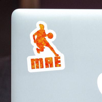 Mae Autocollant Joueuse de basket-ball Laptop Image