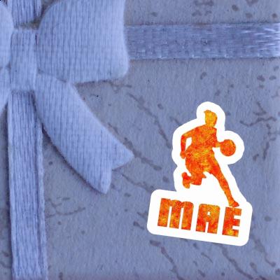 Sticker Mae Basketball Player Notebook Image