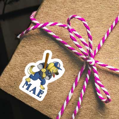 Autocollant Mae Baseball-Chien Gift package Image