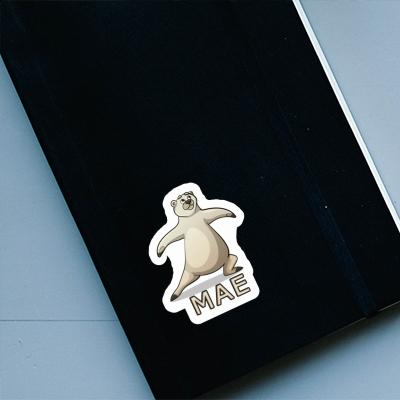 Sticker Mae Yoga Bear Notebook Image