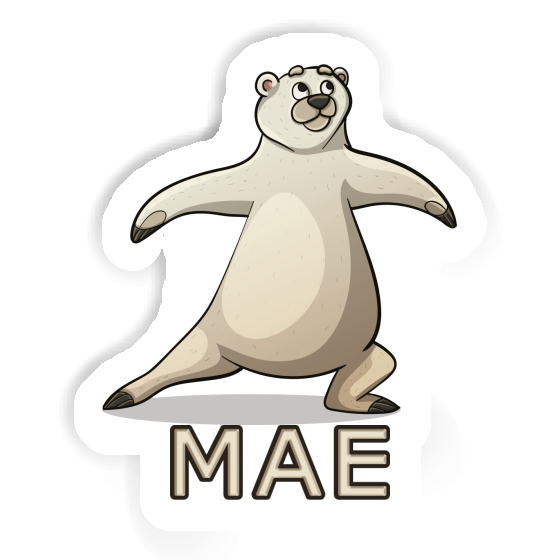 Sticker Mae Yoga Bear Notebook Image