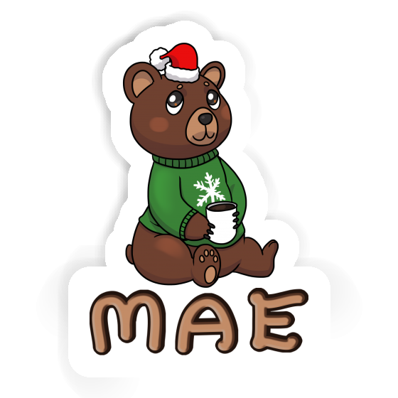 Sticker Christmas Bear Mae Gift package Image