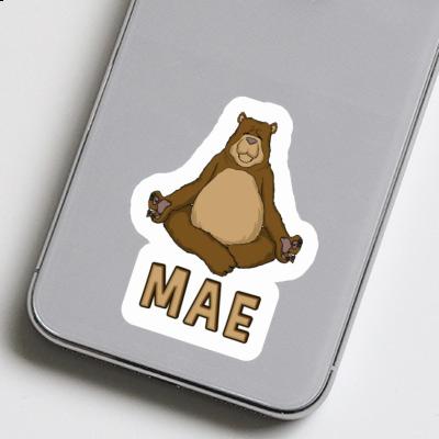 Sticker Mae Yoga Bear Image