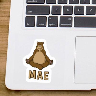 Sticker Mae Yoga Bear Laptop Image