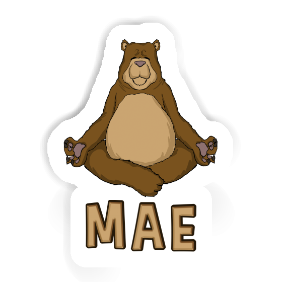 Sticker Mae Yoga Bear Image