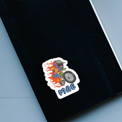 Biker Sticker Mae Notebook Image