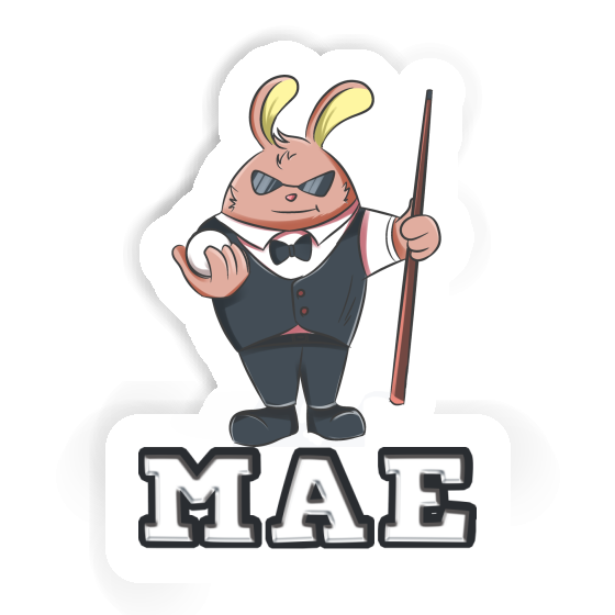 Billardspieler Sticker Mae Image