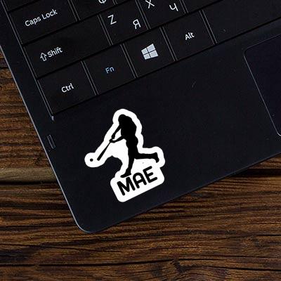 Sticker Mae Baseball Player Laptop Image