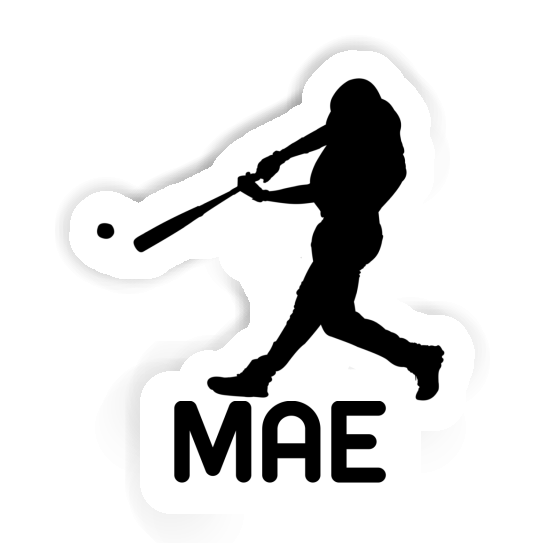 Sticker Mae Baseball Player Notebook Image