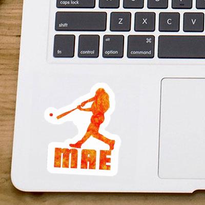 Sticker Baseball Player Mae Notebook Image