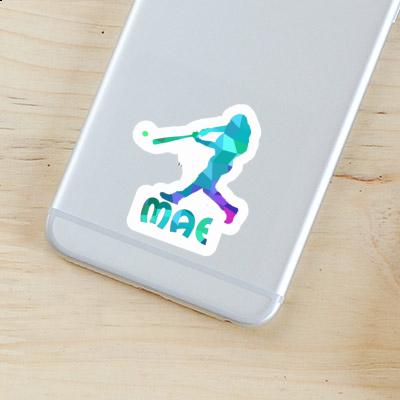 Mae Sticker Baseballspieler Laptop Image