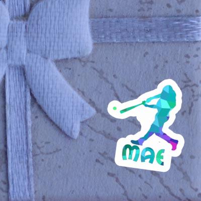 Mae Sticker Baseball Player Laptop Image