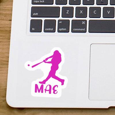 Sticker Mae Baseballspieler Notebook Image