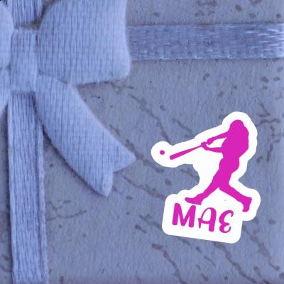 Sticker Mae Baseballspieler Notebook Image