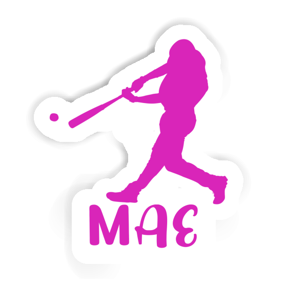 Sticker Mae Baseballspieler Notebook Image