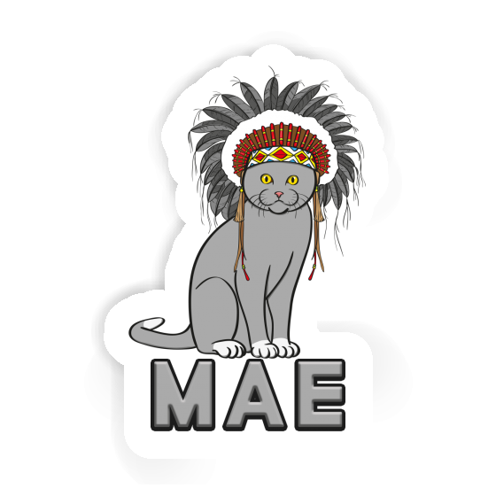 Mae Sticker Indian Cat Image