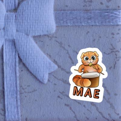 Sticker Drummer Cat Mae Image