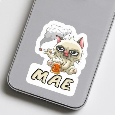 Sticker Smoking Cat Mae Notebook Image