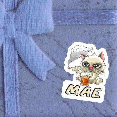 Sticker Smoking Cat Mae Notebook Image