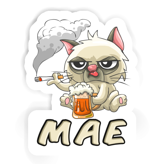 Sticker Smoking Cat Mae Laptop Image