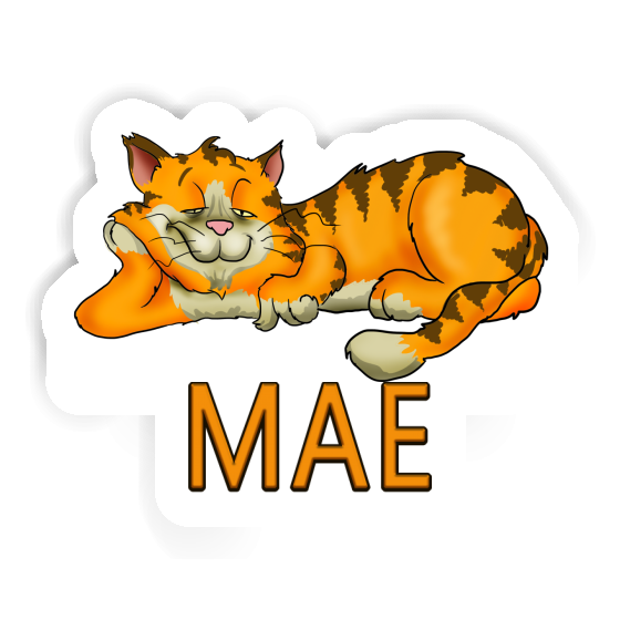 Mae Sticker Chilling Cat Notebook Image