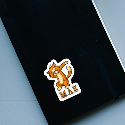 Dabbing Cat Sticker Mae Notebook Image