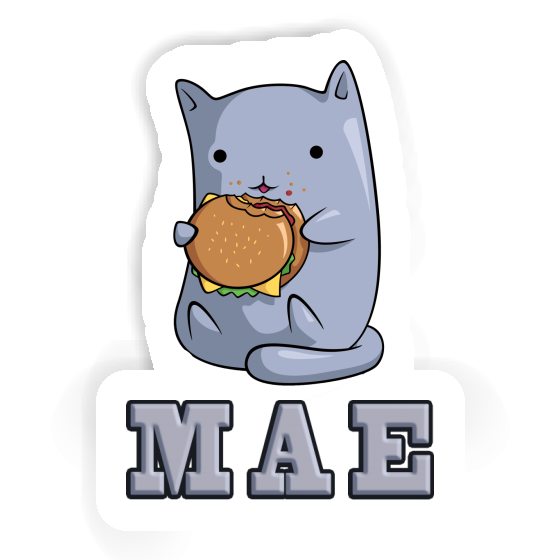 Hamburger Cat Sticker Mae Laptop Image