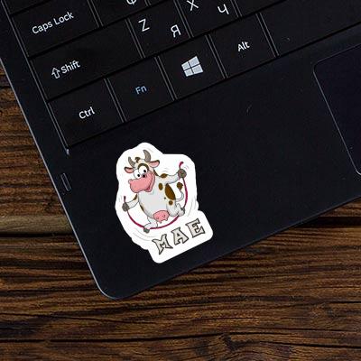 Sticker Mae Skipping Ropes Cow Laptop Image