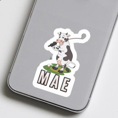 Sticker Golf Cow Mae Notebook Image